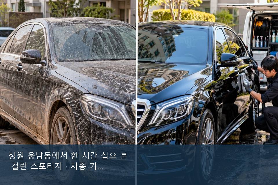 창원 웅남동에서 한 시간 십오 분 걸린 스포티지 · 차종 기준 금액
