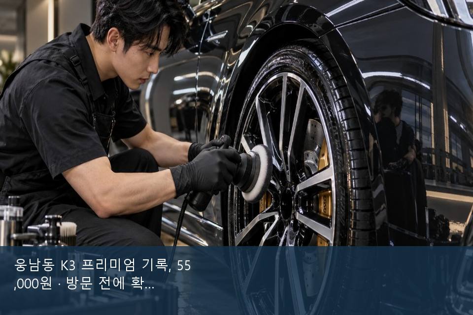 웅남동 K3 프리미엄 기록, 55,000원 · 방문 전에 확인한 것